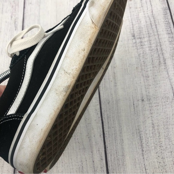 Vans Classic Old Skool Suede Sneakers Size 6 Youth Black White Skater Gum Sole - Picture 7 of 9
